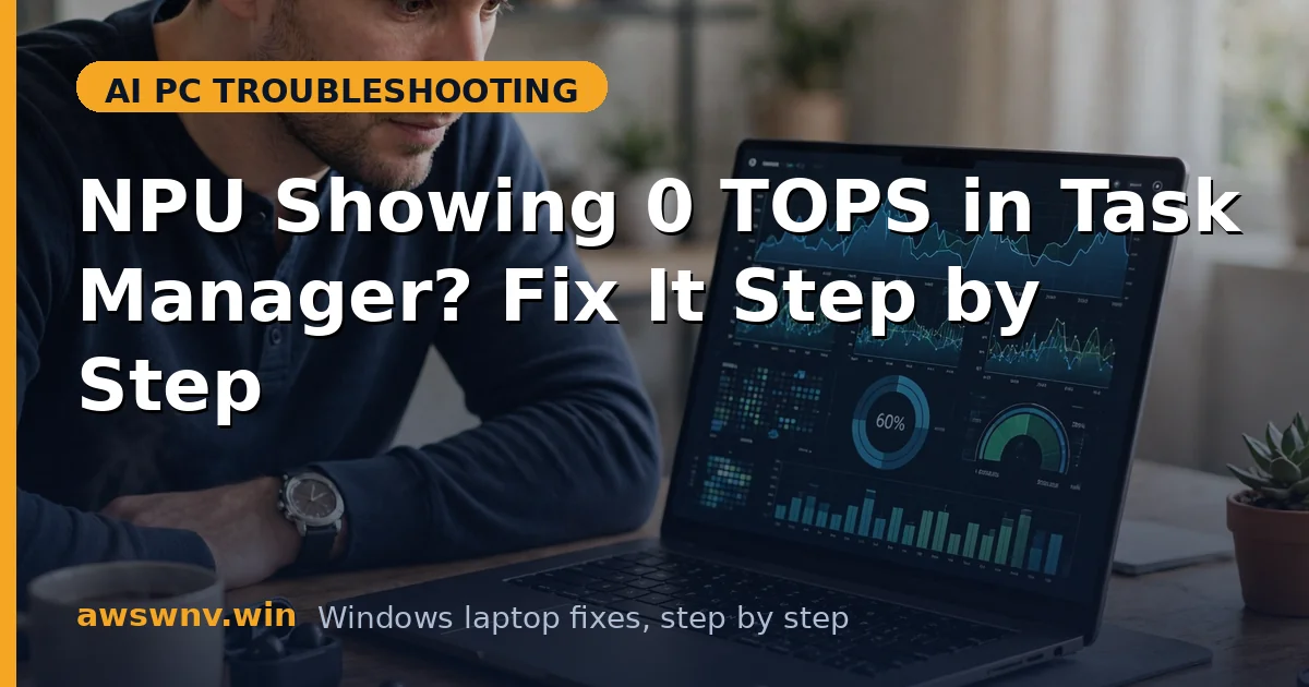 NPU Showing 0 TOPS in Task Manager? Fix It Step by Step