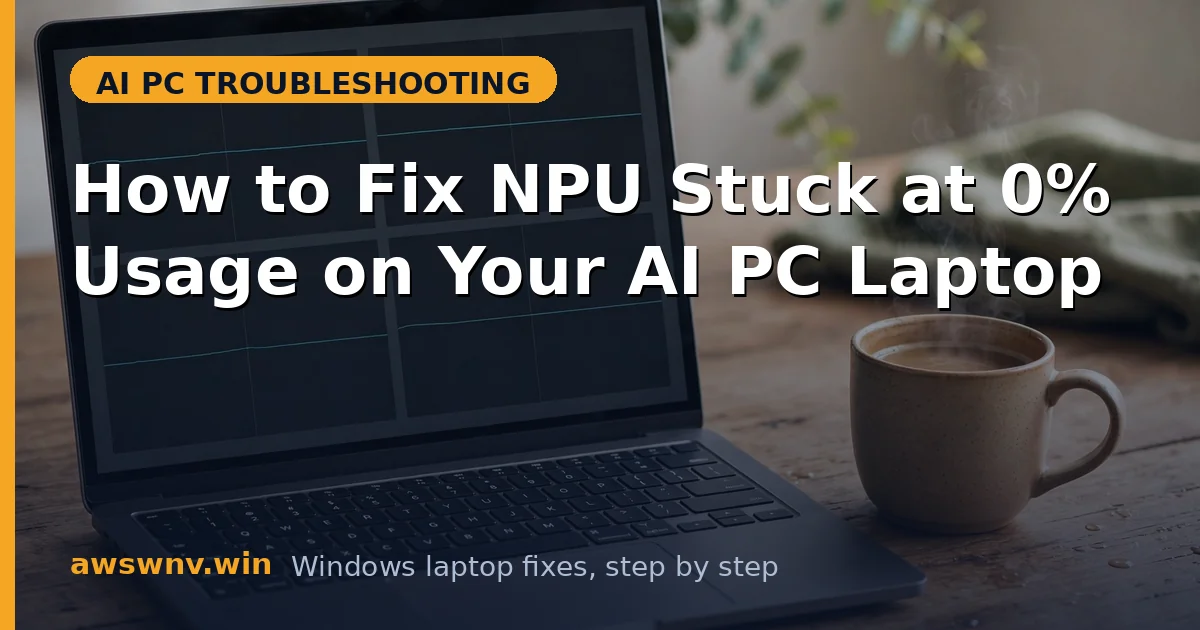 How to Fix NPU Stuck at 0% Usage on Your AI PC Laptop