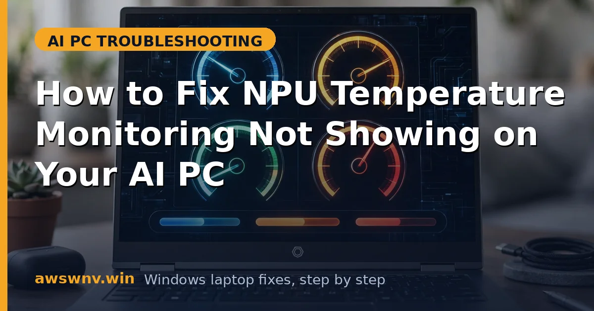 How to Fix NPU Temperature Monitoring Not Showing on Your AI PC