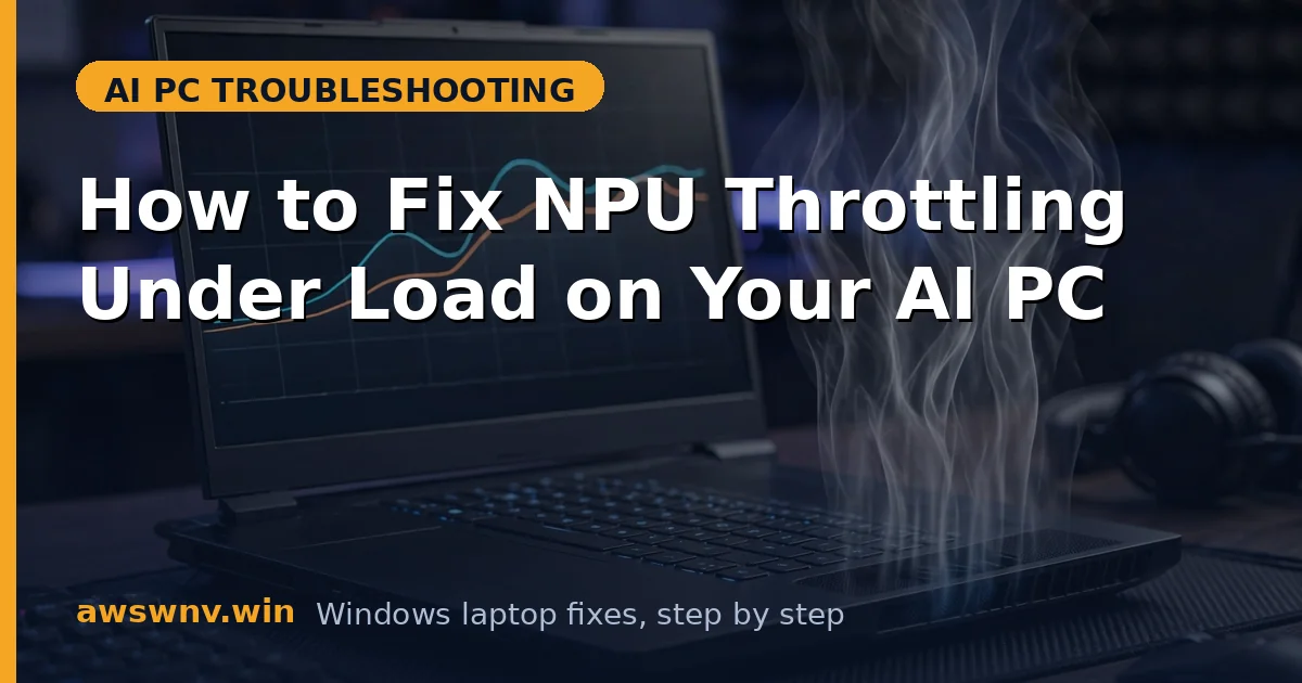 How to Fix NPU Throttling Under Load on Your AI PC