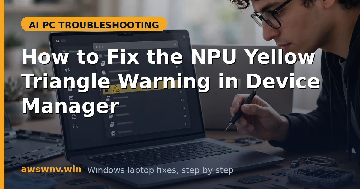 How to Fix the NPU Yellow Triangle Warning in Device Manager