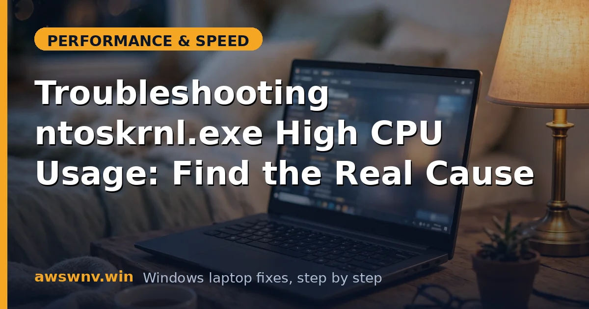 Troubleshooting ntoskrnl.exe High CPU Usage: Find the Real Cause