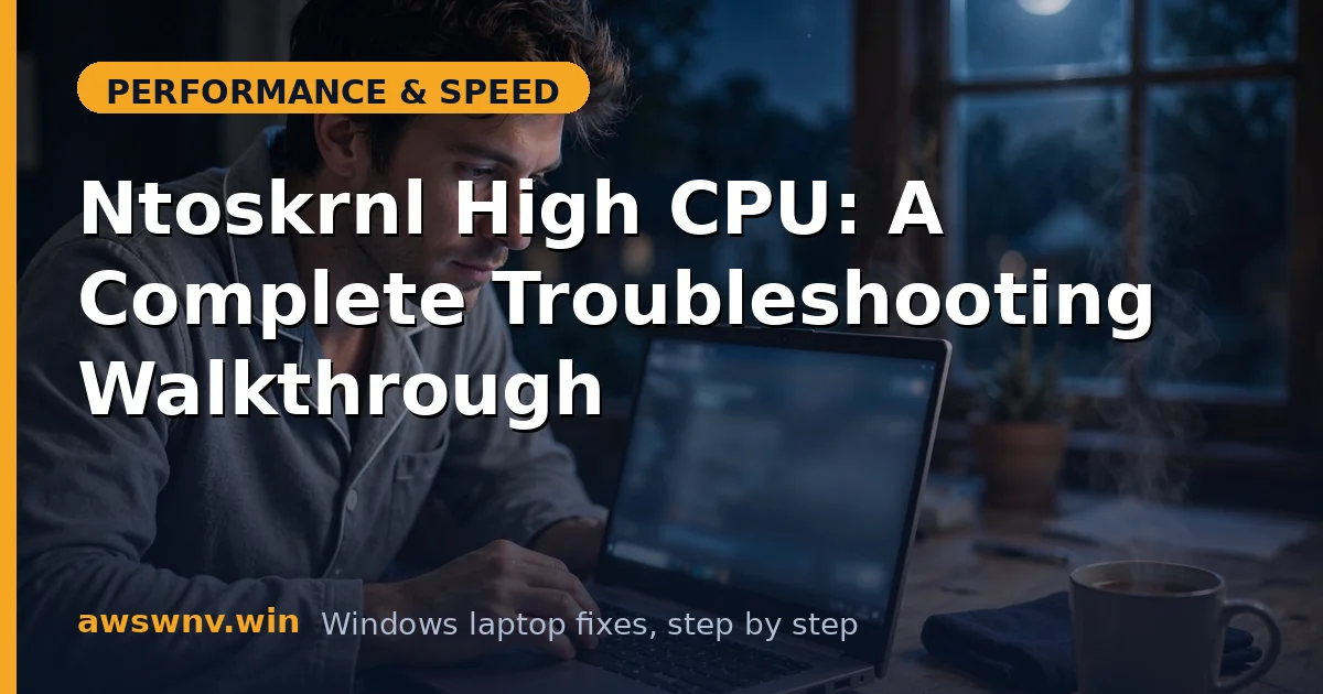 Ntoskrnl High CPU: A Complete Troubleshooting Walkthrough