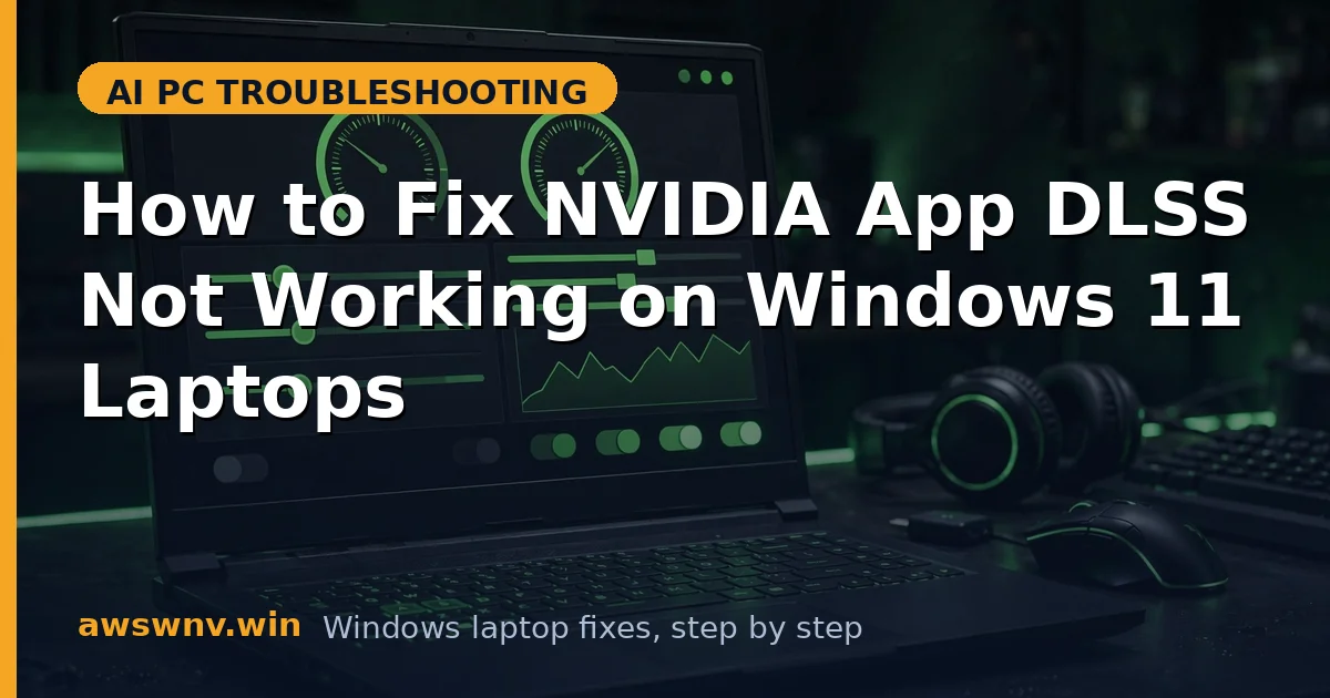 How to Fix NVIDIA App DLSS Not Working on Windows 11 Laptops
