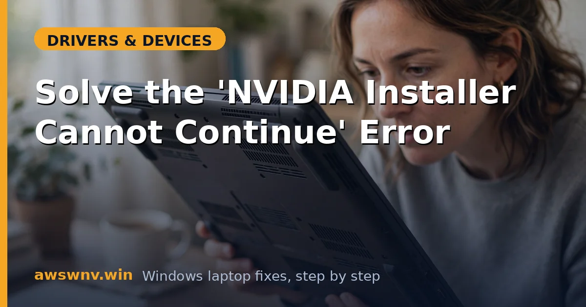Solve the 'NVIDIA Installer Cannot Continue' Error