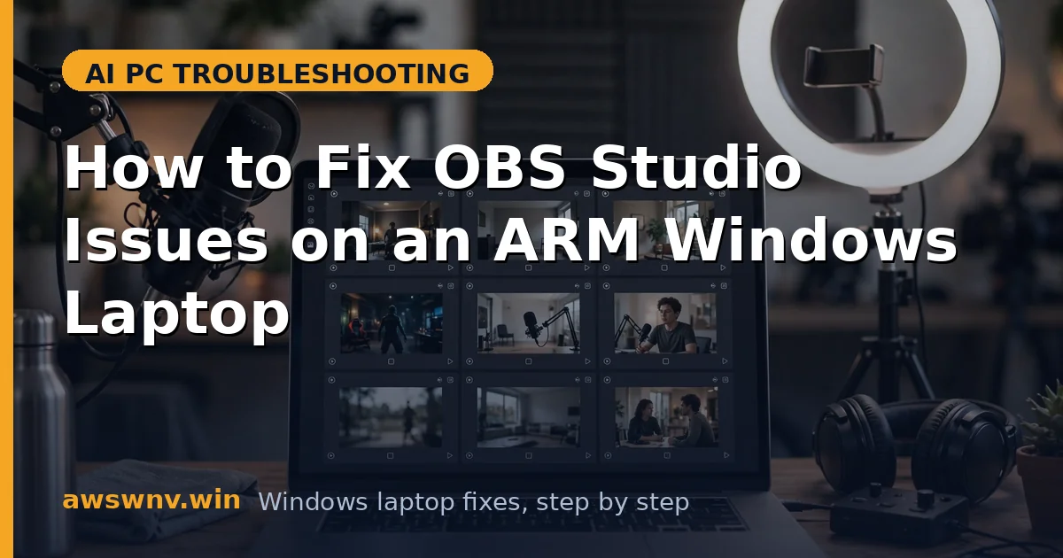 How to Fix OBS Studio Issues on an ARM Windows Laptop