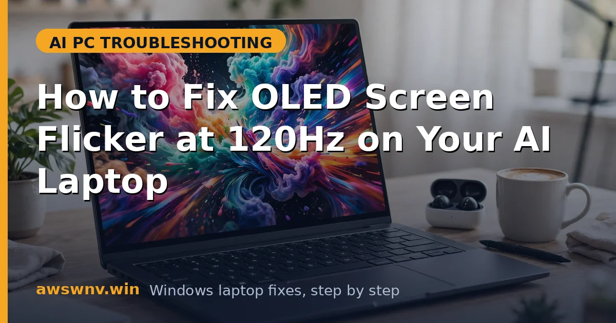 How to Fix OLED Screen Flicker at 120Hz on Your AI Laptop