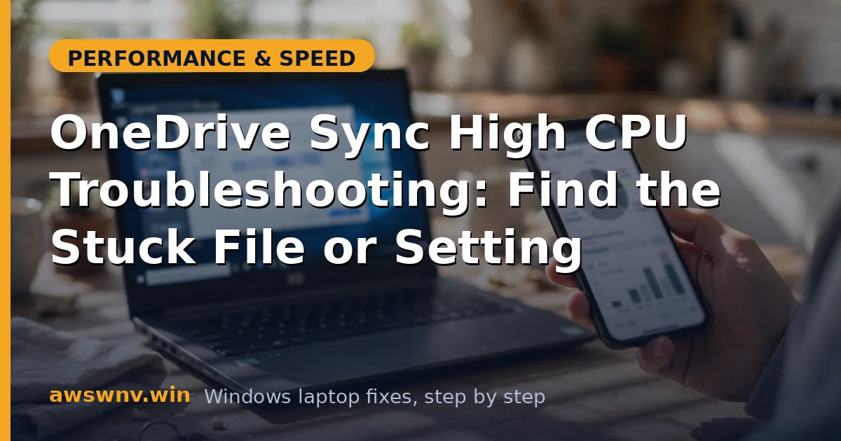 OneDrive Sync High CPU Troubleshooting: Find the Stuck File or Setting