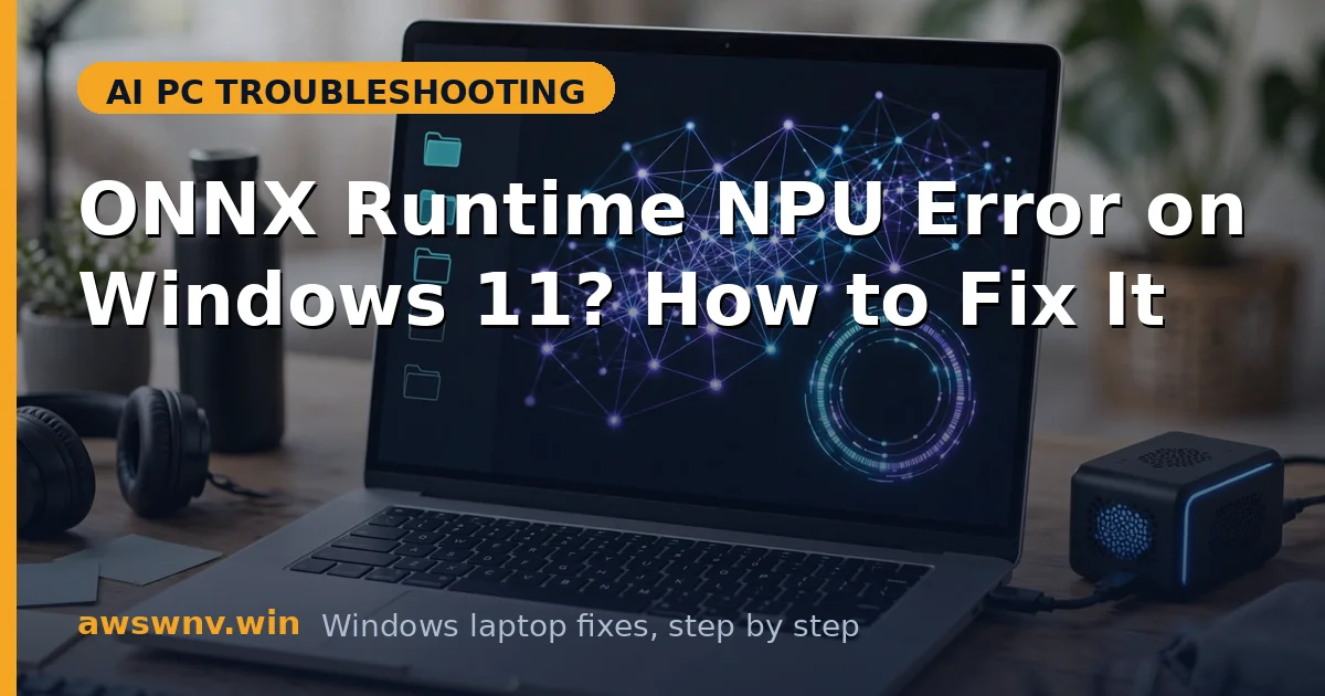 ONNX Runtime NPU Error on Windows 11? How to Fix It