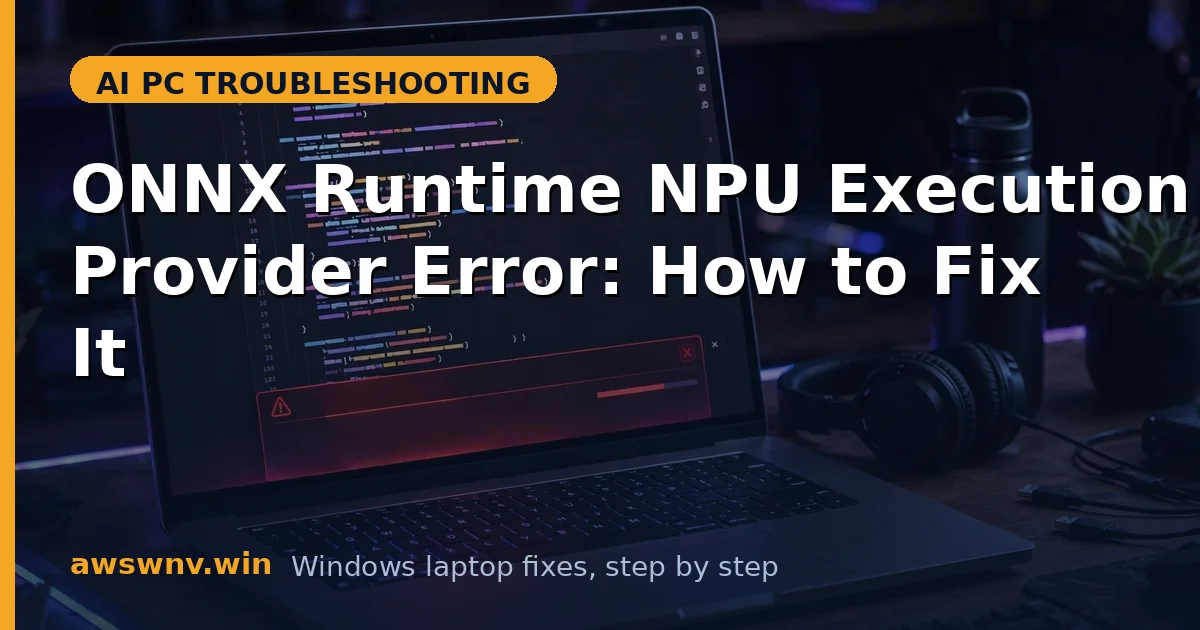 ONNX Runtime NPU Execution Provider Error: How to Fix It