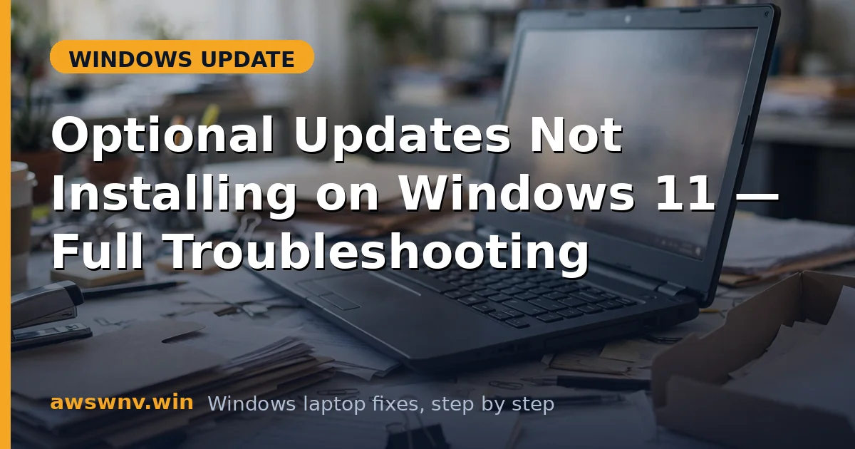 Optional Updates Not Installing on Windows 11 — Full Troubleshooting