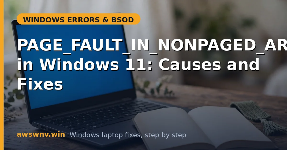 PAGE_FAULT_IN_NONPAGED_AREA in Windows 11: Causes and Fixes