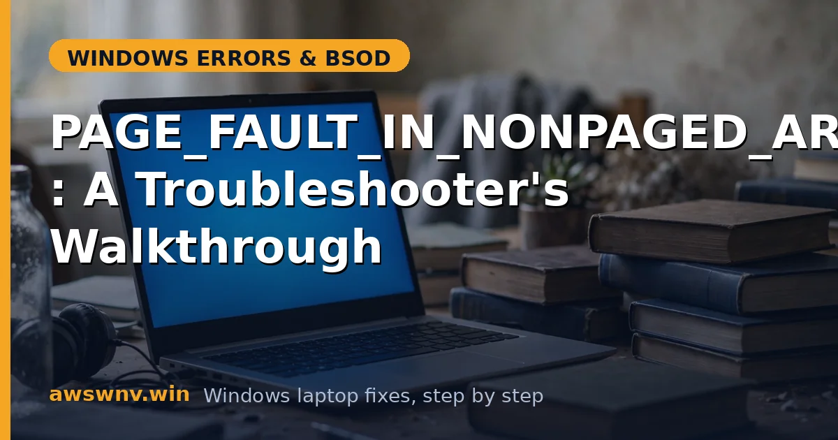 PAGE_FAULT_IN_NONPAGED_AREA: A Troubleshooter's Walkthrough