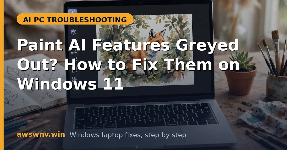 Paint AI Features Greyed Out? How to Fix Them on Windows 11
