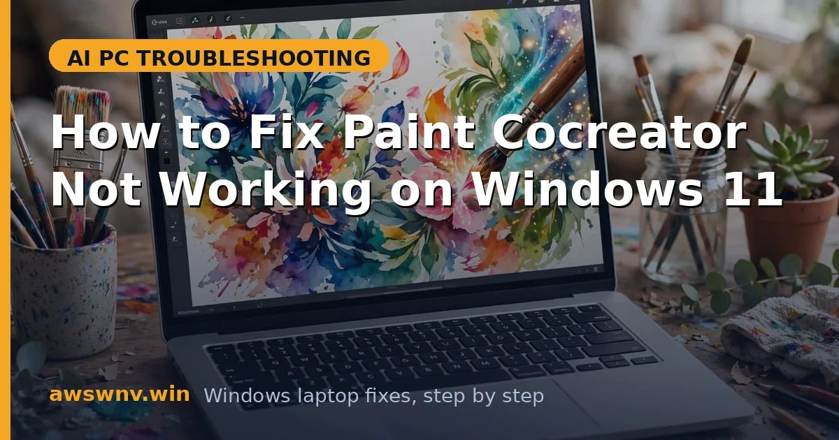 How to Fix Paint Cocreator Not Working on Windows 11