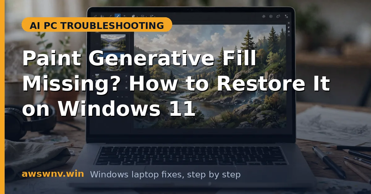 Paint Generative Fill Missing? How to Restore It on Windows 11