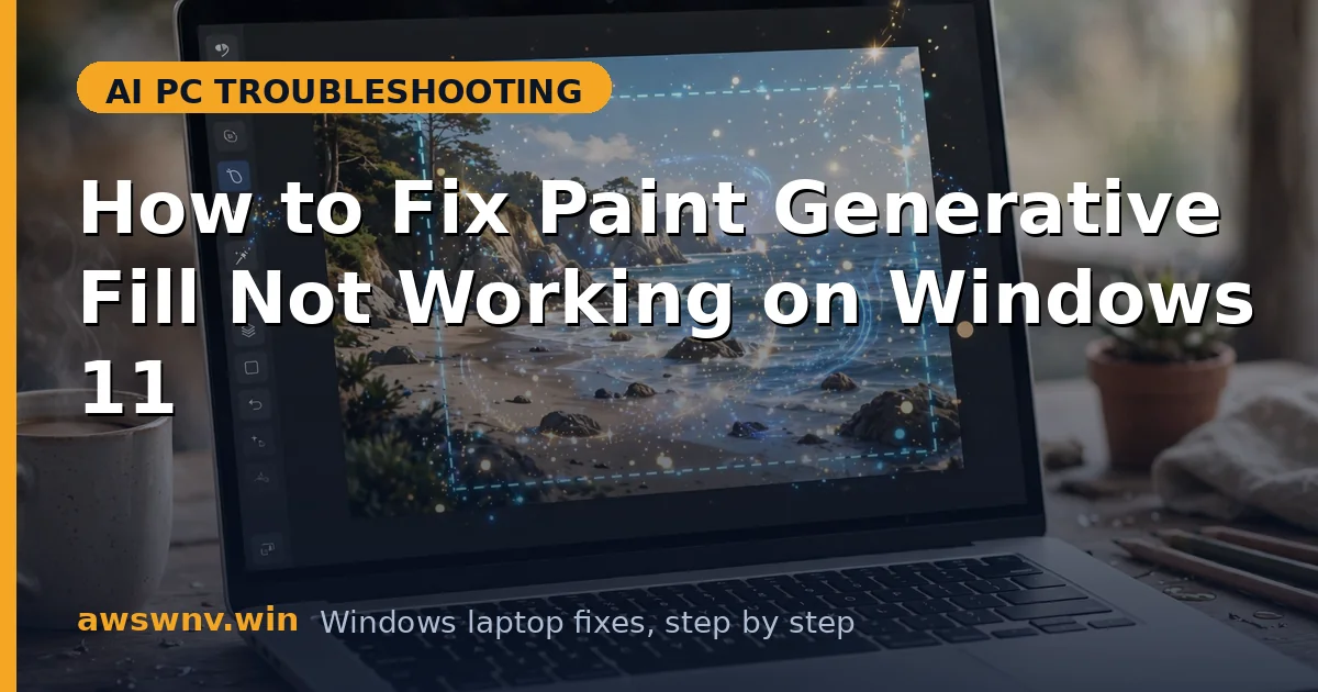 How to Fix Paint Generative Fill Not Working on Windows 11