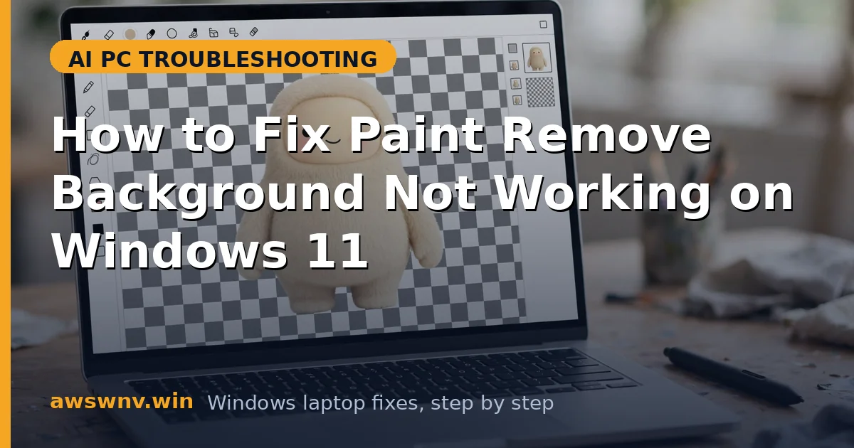 How to Fix Paint Remove Background Not Working on Windows 11