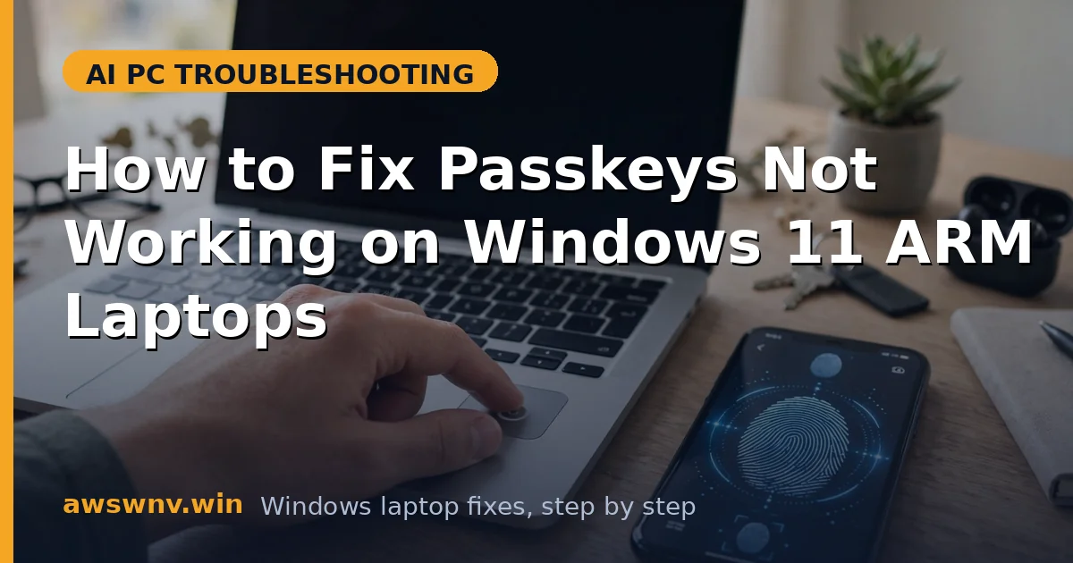 How to Fix Passkeys Not Working on Windows 11 ARM Laptops