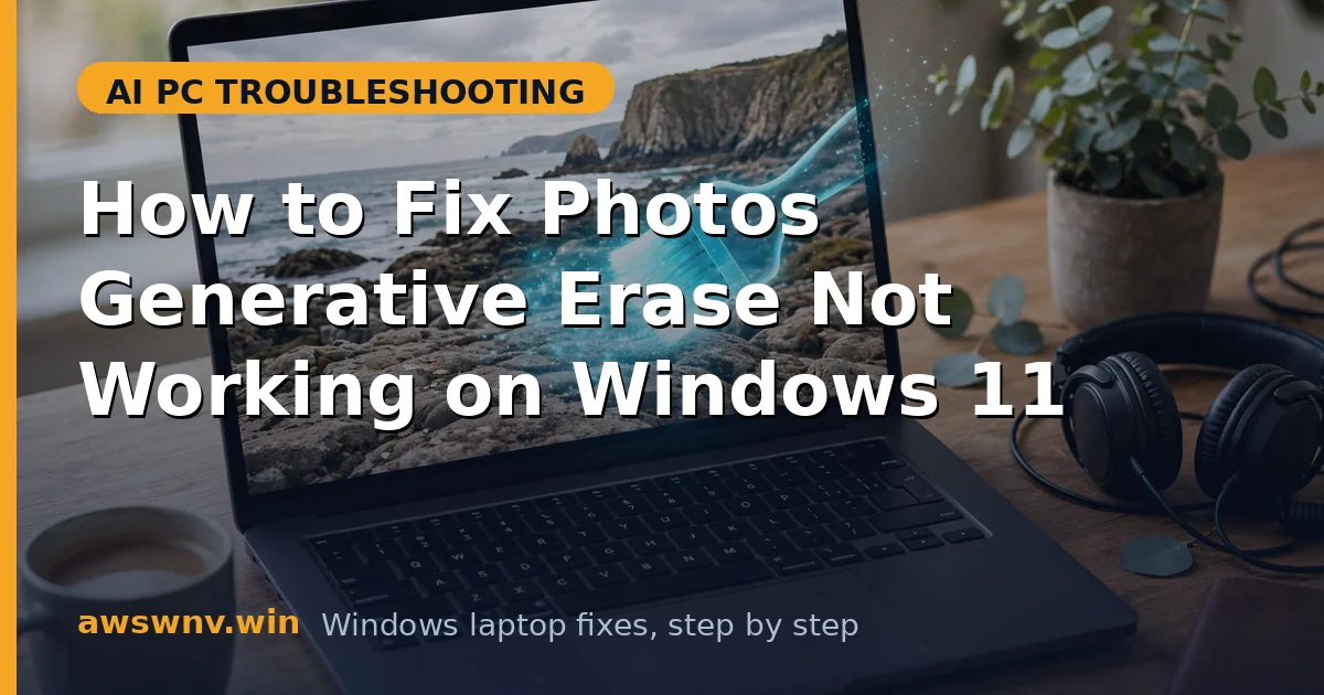 How to Fix Photos Generative Erase Not Working on Windows 11