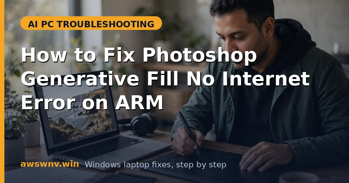 How to Fix Photoshop Generative Fill No Internet Error on ARM