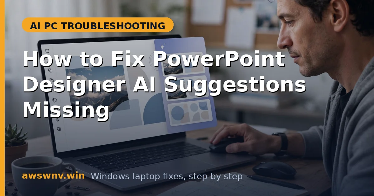 How to Fix PowerPoint Designer AI Suggestions Missing