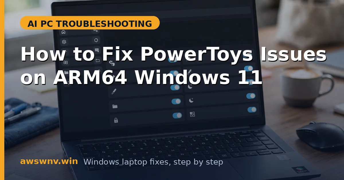 How to Fix PowerToys Issues on ARM64 Windows 11