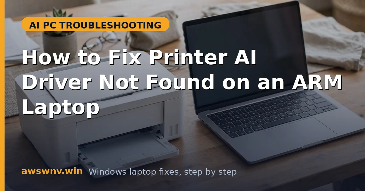 How to Fix Printer AI Driver Not Found on an ARM Laptop