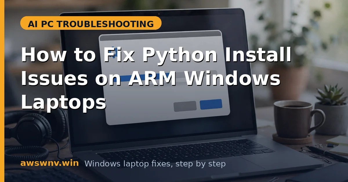 How to Fix Python Install Issues on ARM Windows Laptops