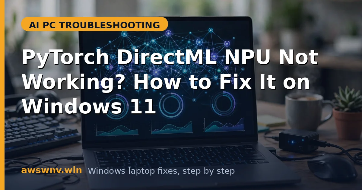 PyTorch DirectML NPU Not Working? How to Fix It on Windows 11