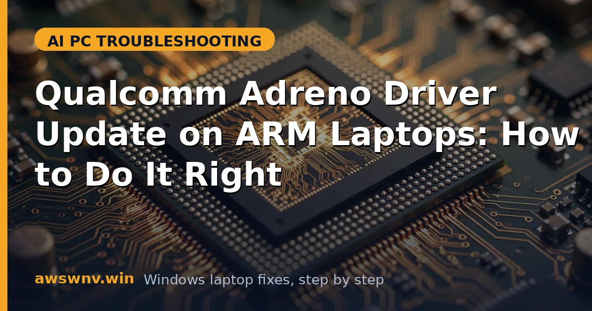 Qualcomm Adreno Driver Update on ARM Laptops: How to Do It Right