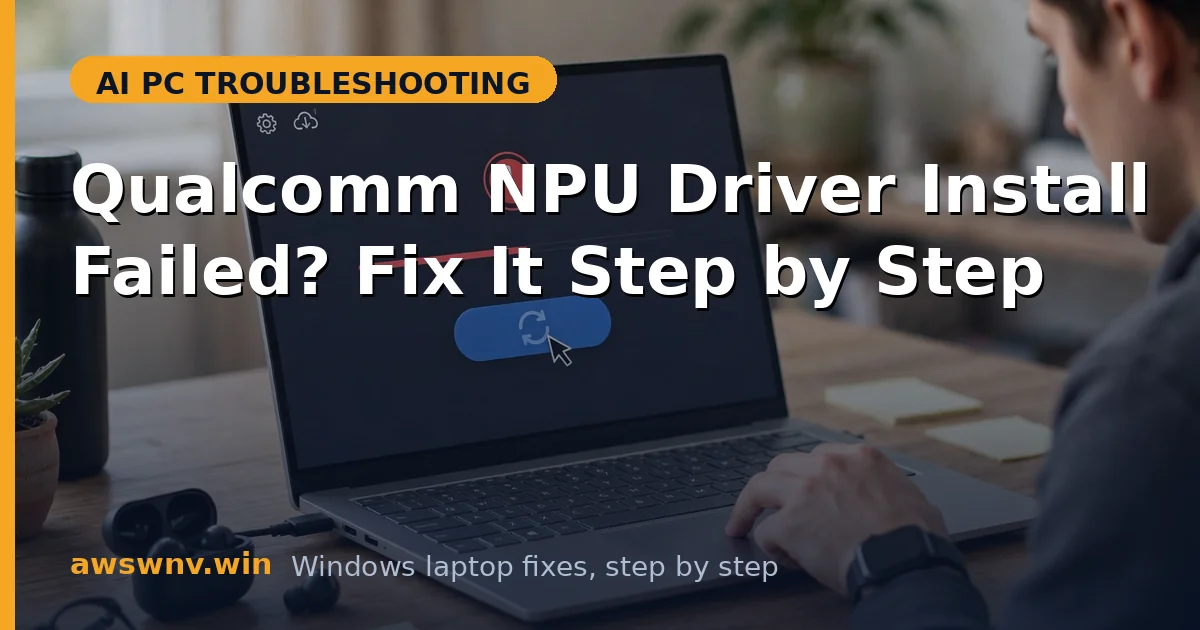 Qualcomm NPU Driver Install Failed? Fix It Step by Step