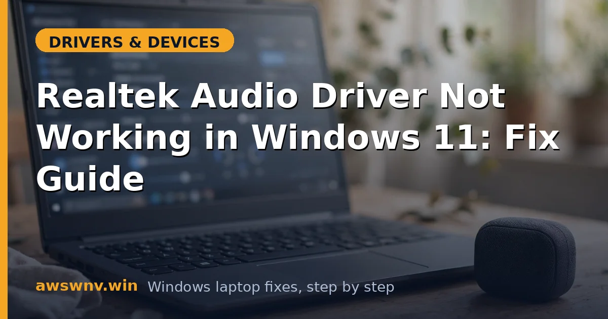 Realtek Audio Driver Not Working in Windows 11: Fix Guide