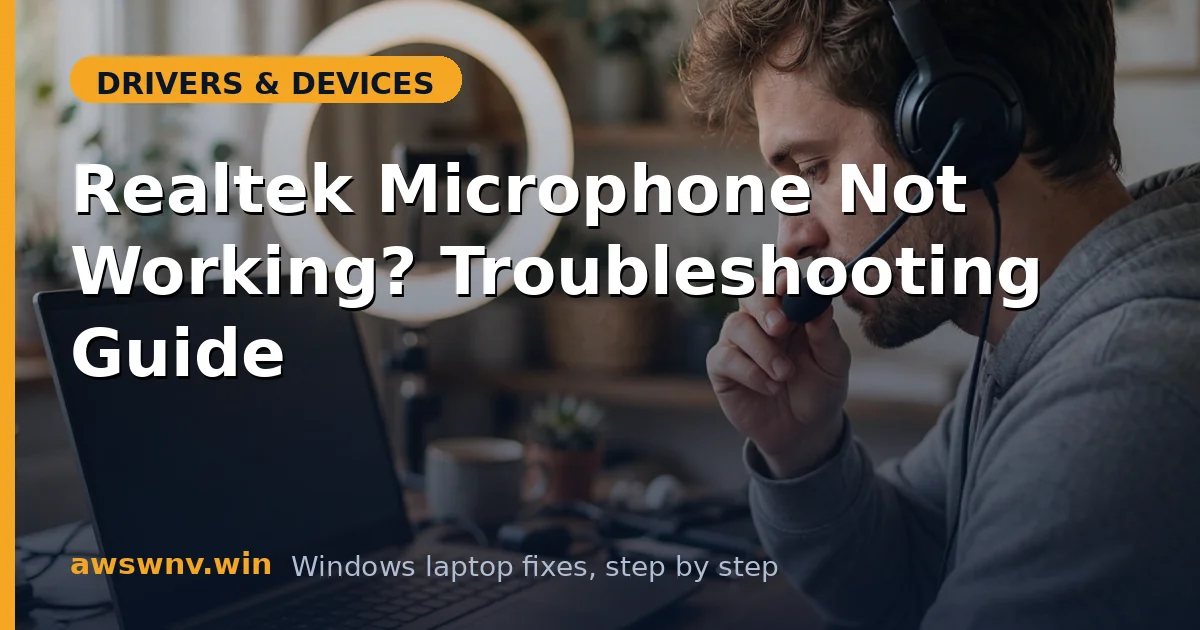 Realtek Microphone Not Working? Troubleshooting Guide