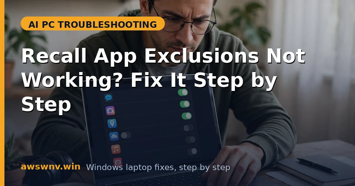 Recall App Exclusions Not Working? Fix It Step by Step