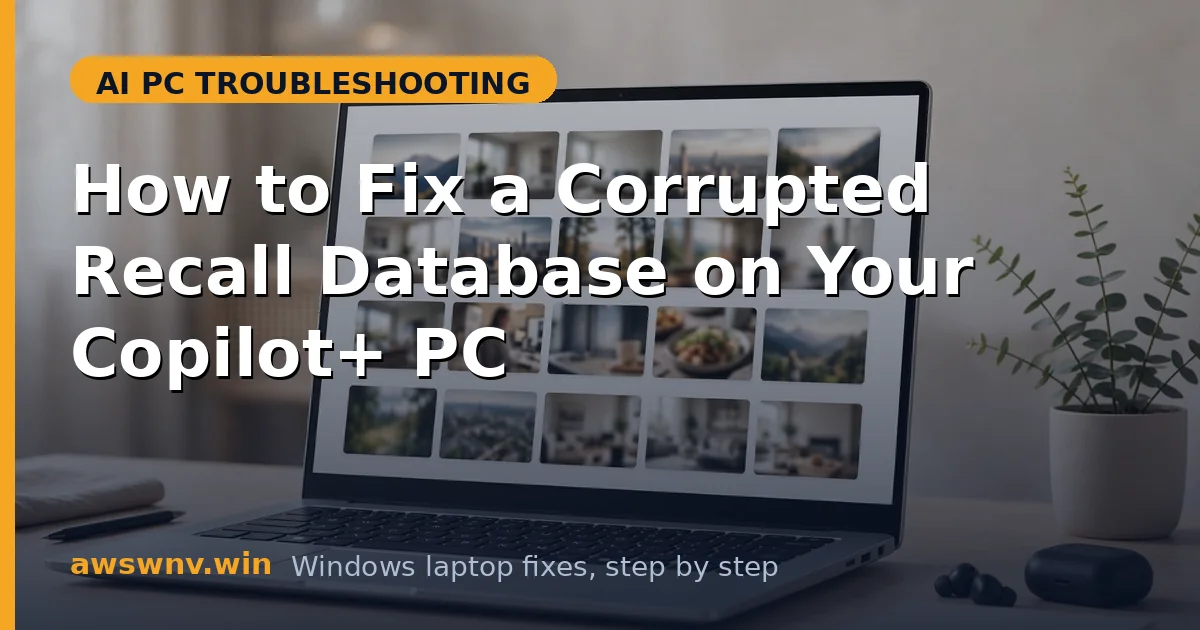 How to Fix a Corrupted Recall Database on Your Copilot+ PC