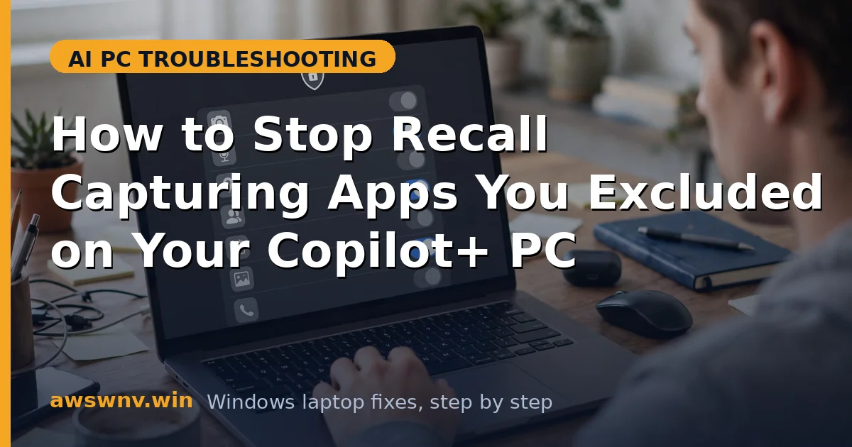 How to Stop Recall Capturing Apps You Excluded on Your Copilot+ PC