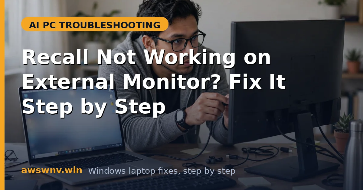 Recall Not Working on External Monitor? Fix It Step by Step