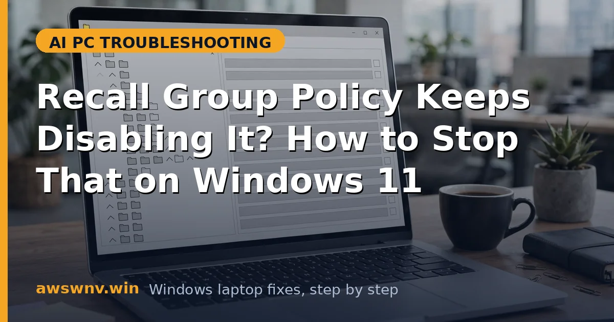 Recall Group Policy Keeps Disabling It? How to Stop That on Windows 11