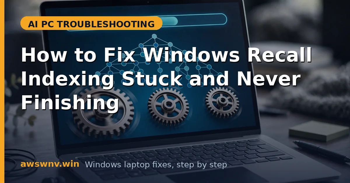 How to Fix Windows Recall Indexing Stuck and Never Finishing