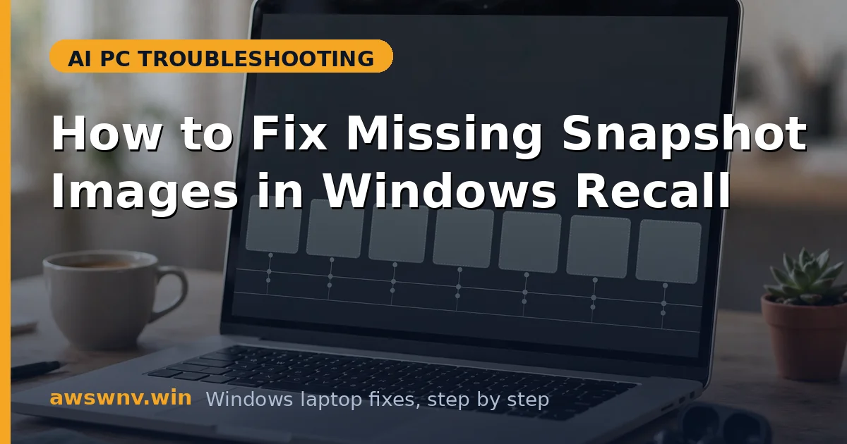 How to Fix Missing Snapshot Images in Windows Recall