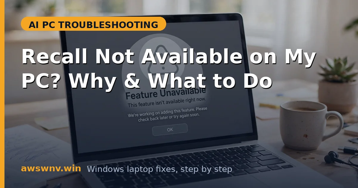 Recall Not Available on My PC? Why & What to Do