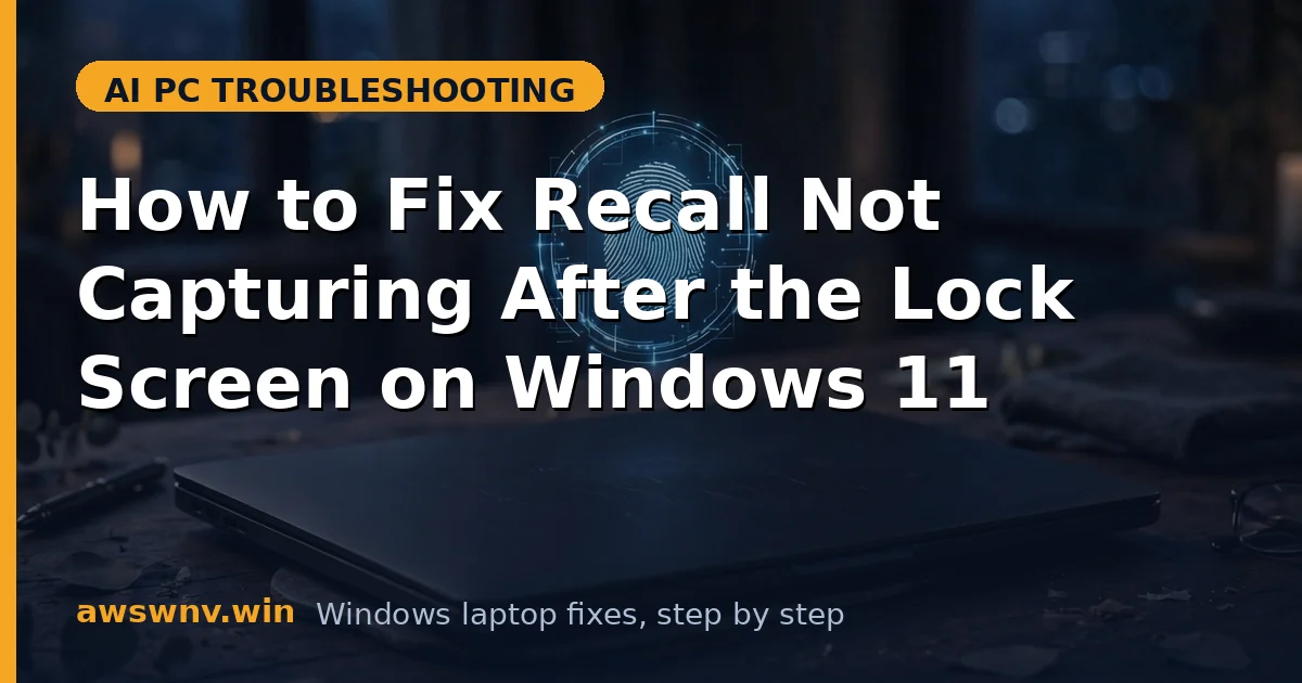 How to Fix Recall Not Capturing After the Lock Screen on Windows 11