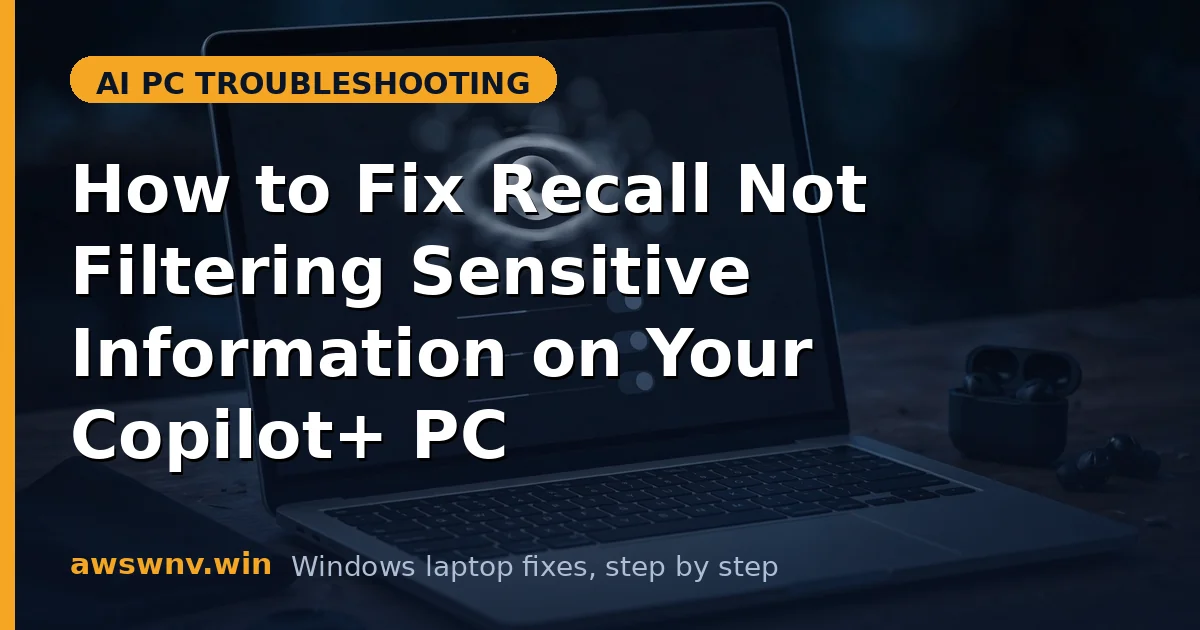 How to Fix Recall Not Filtering Sensitive Information on Your Copilot+ PC