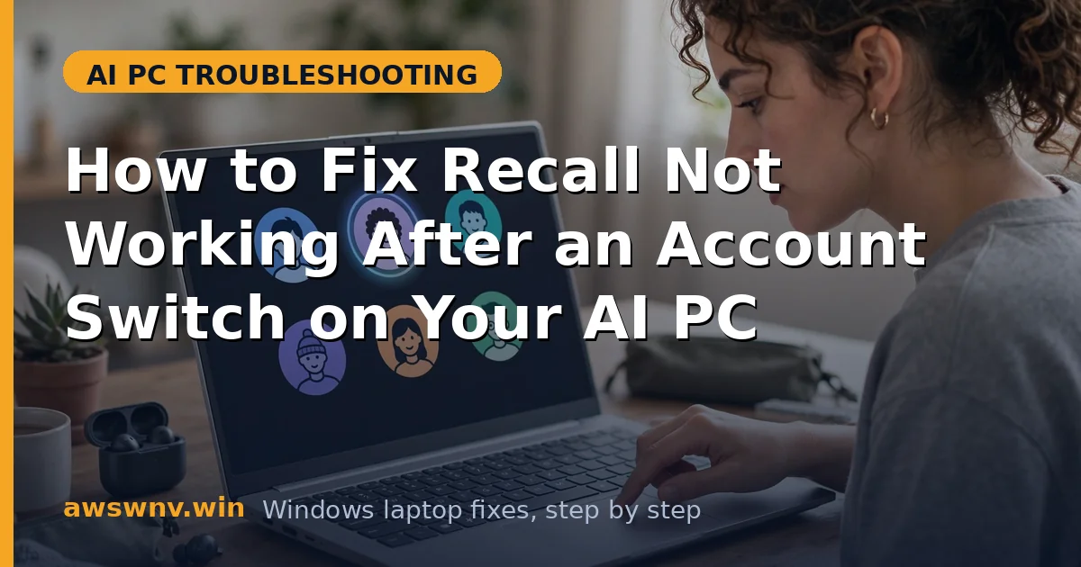 How to Fix Recall Not Working After an Account Switch on Your AI PC