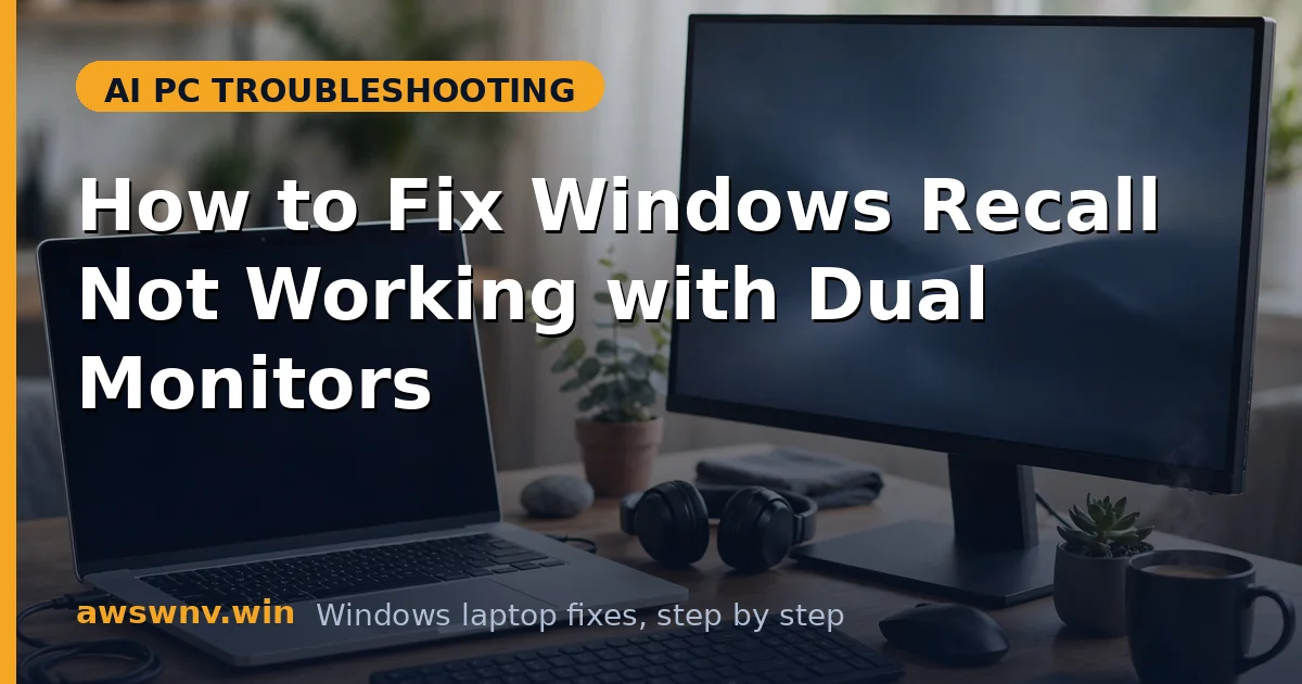 How to Fix Windows Recall Not Working with Dual Monitors