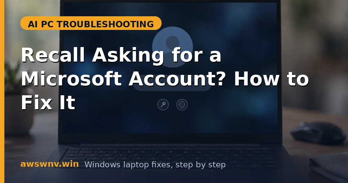 Recall Asking for a Microsoft Account? How to Fix It