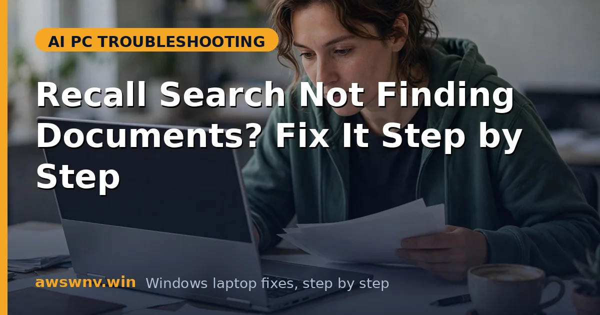 Recall Search Not Finding Documents? Fix It Step by Step