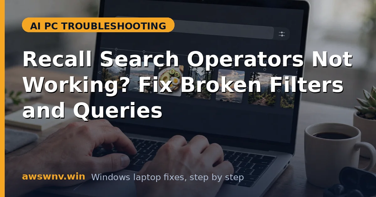 Recall Search Operators Not Working? Fix Broken Filters and Queries