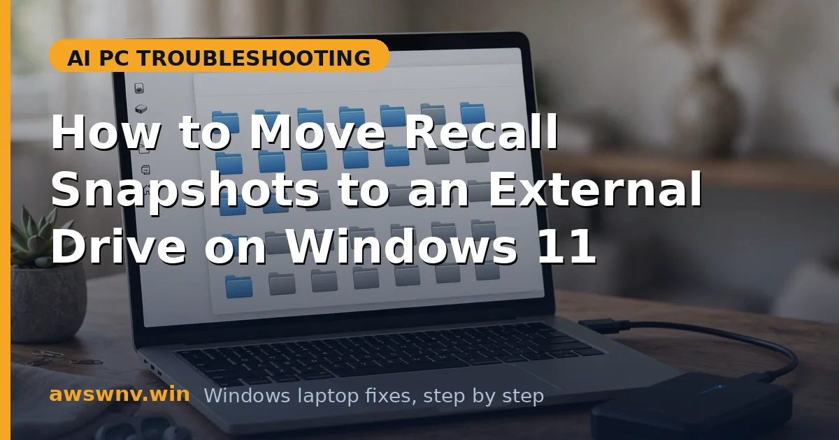 How to Move Recall Snapshots to an External Drive on Windows 11